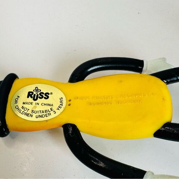 Vintage Planters Mr. Peanut 1991 Russ Bendy Bendable Advertising Toy Figure - Picture 3 of 3
